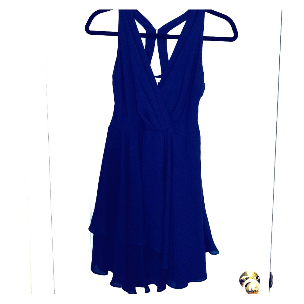 NEW BCBG halter cocktail dress navy